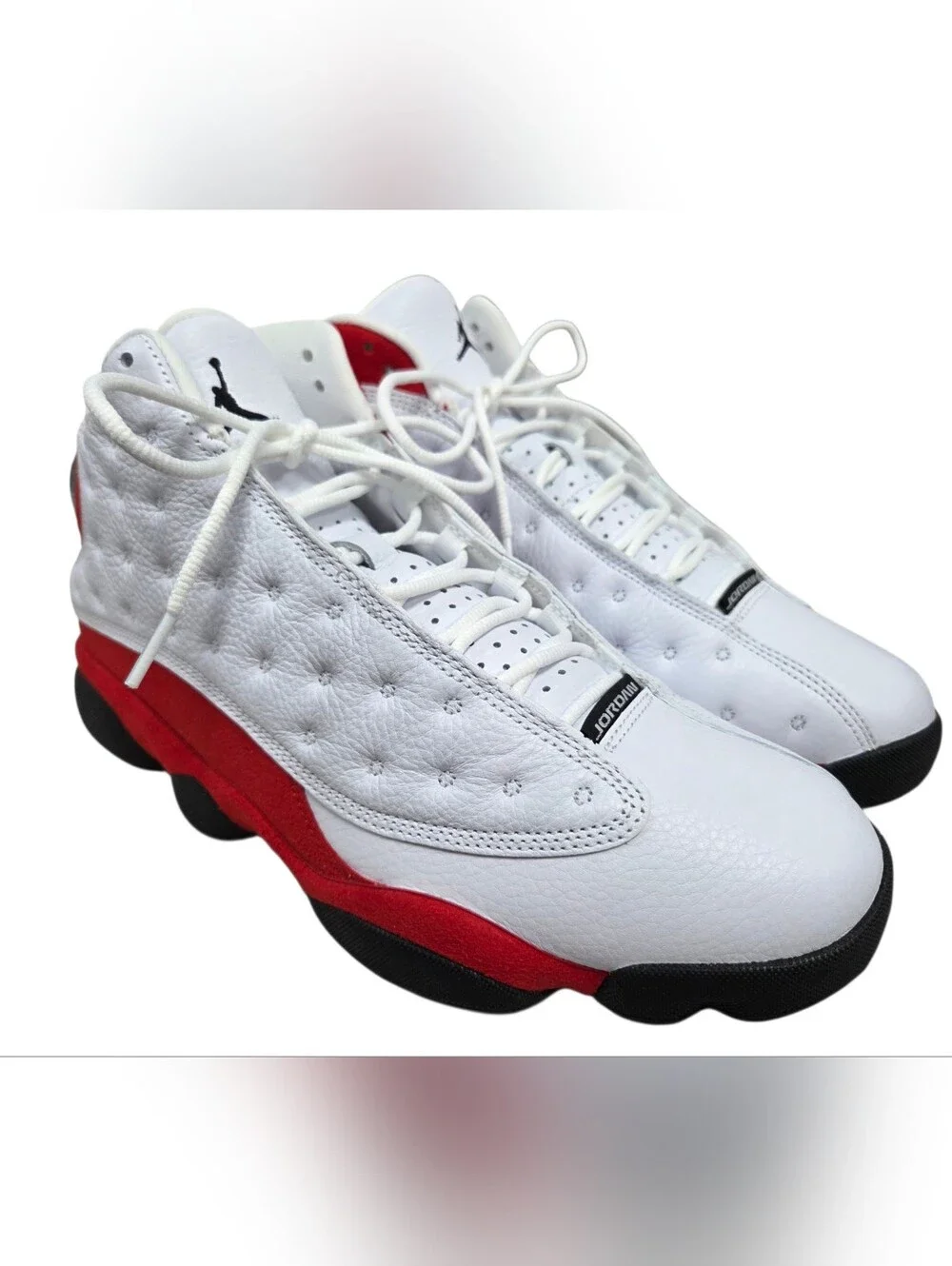 Air Jordan 13 Retro White w/ Red Accent Sneakers